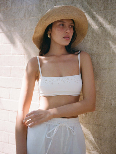 Memoir Embroidered Bandeau Crop