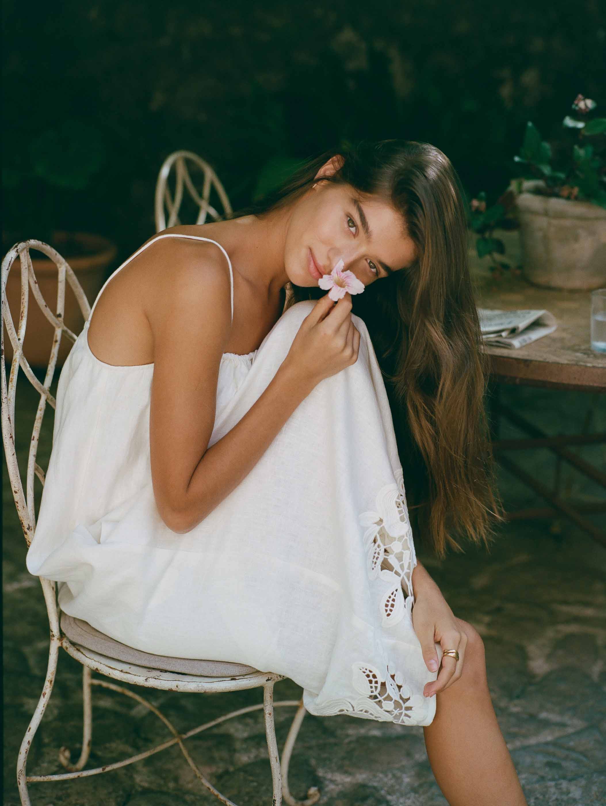 Embroidered Midi Dress