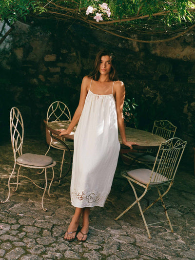 Embroidered Midi Dress