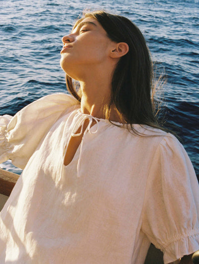 Embroidered Poets Mini Dress