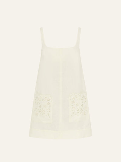 Embroidered Shift Mini Dress