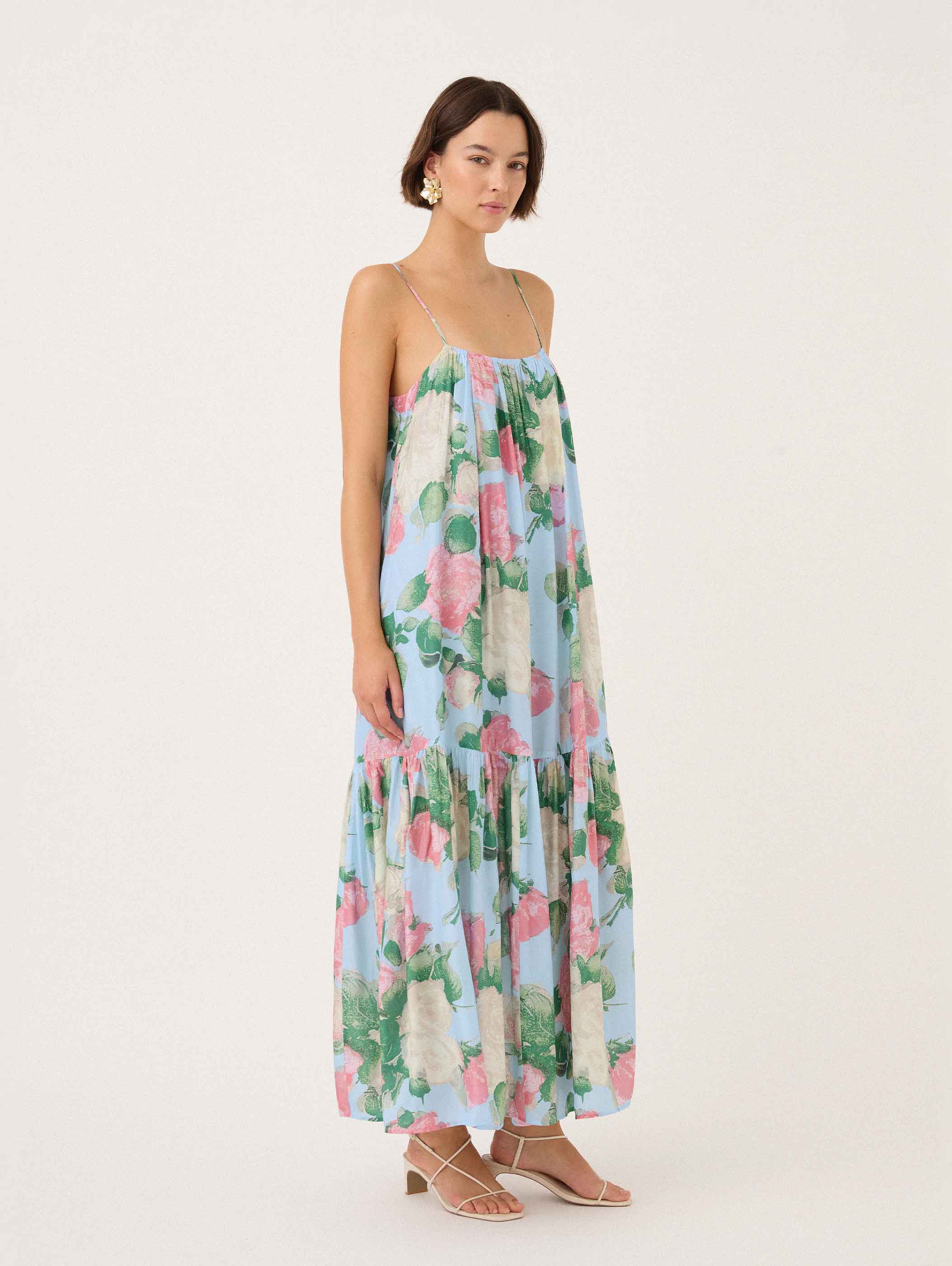 Gathered Midi Dress