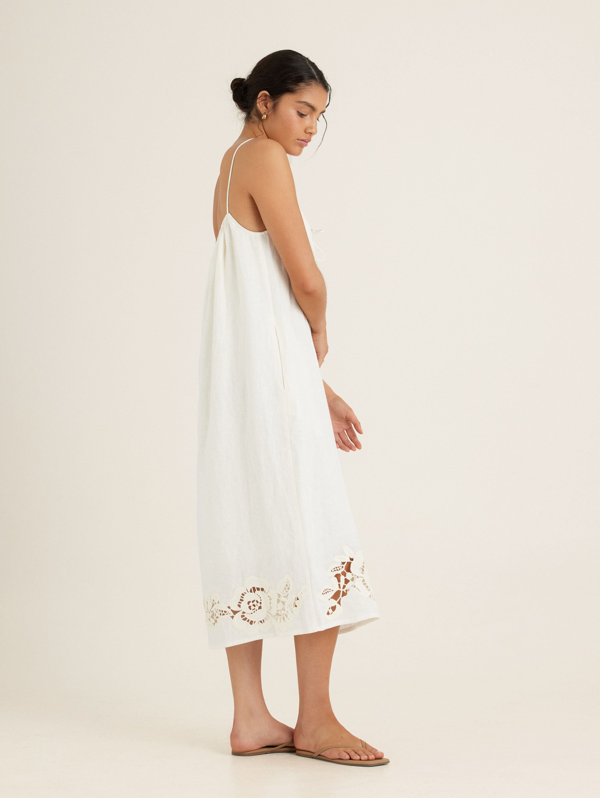 Embroidered Midi Dress