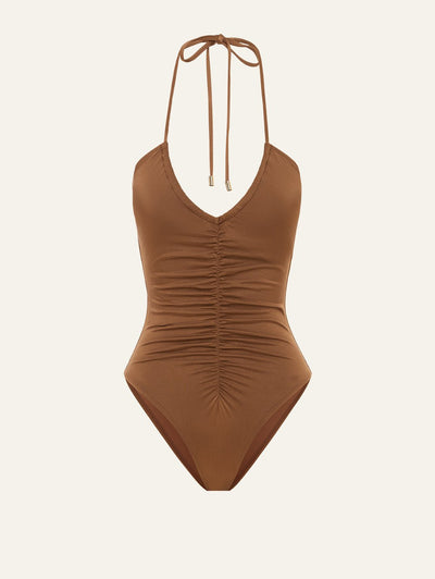 Ruched Vacation One Piece