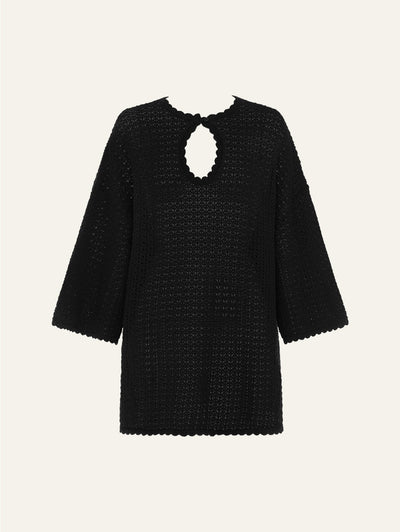 Pointelle Oversized Mini Dress