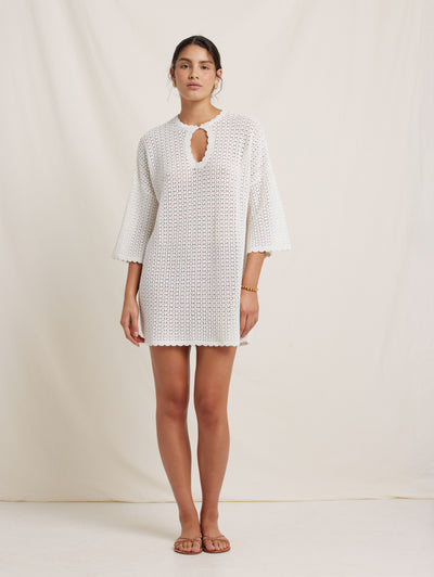 Pointelle Oversized Mini Dress