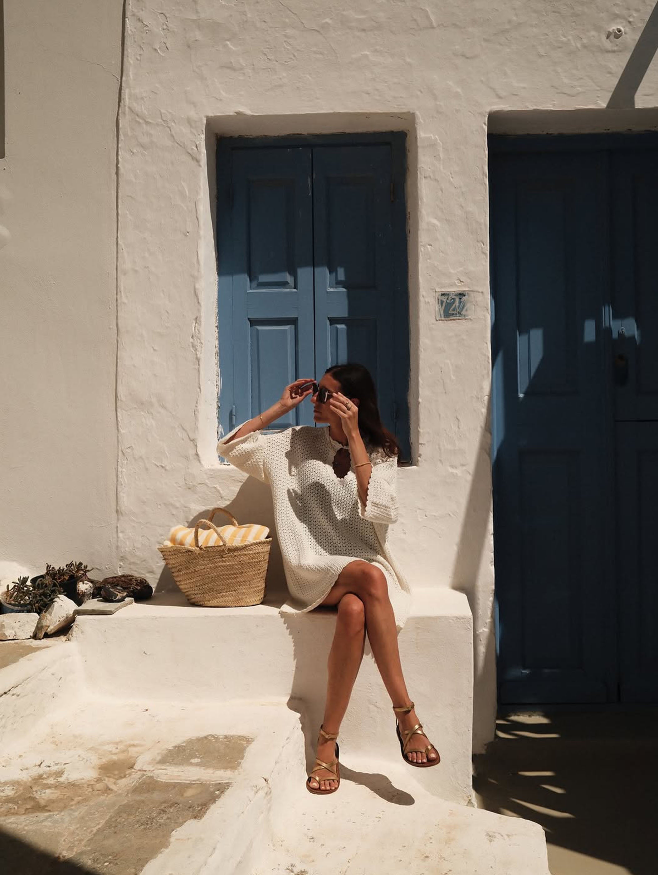 Pointelle Oversized Mini Dress
