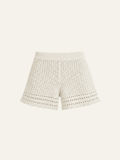 Pointelle Scallop Edge Short