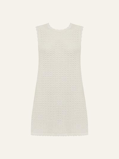 Pointelle Shift Mini Dress