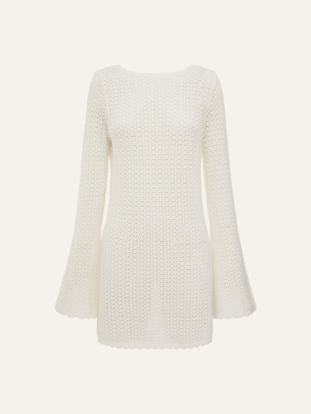peony pointelle mini dress Peony - Pointelle organic cotton dress - Women - Black