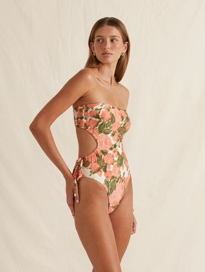 Strapless Cut Out One Piece