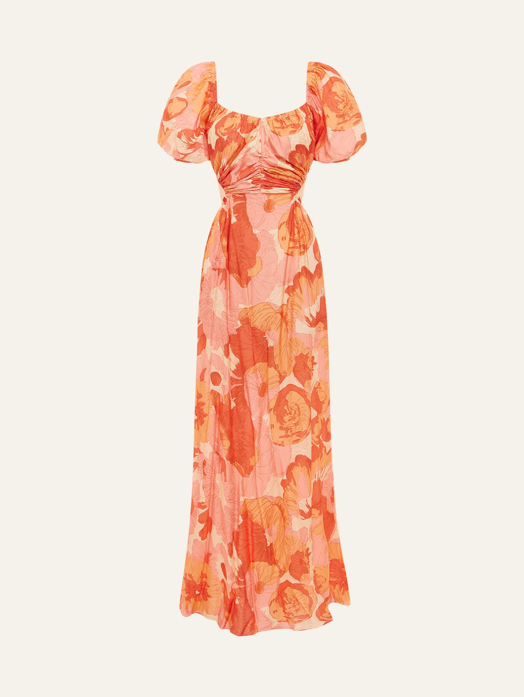Floral Embellished Wrap Maxi Dress - Peony