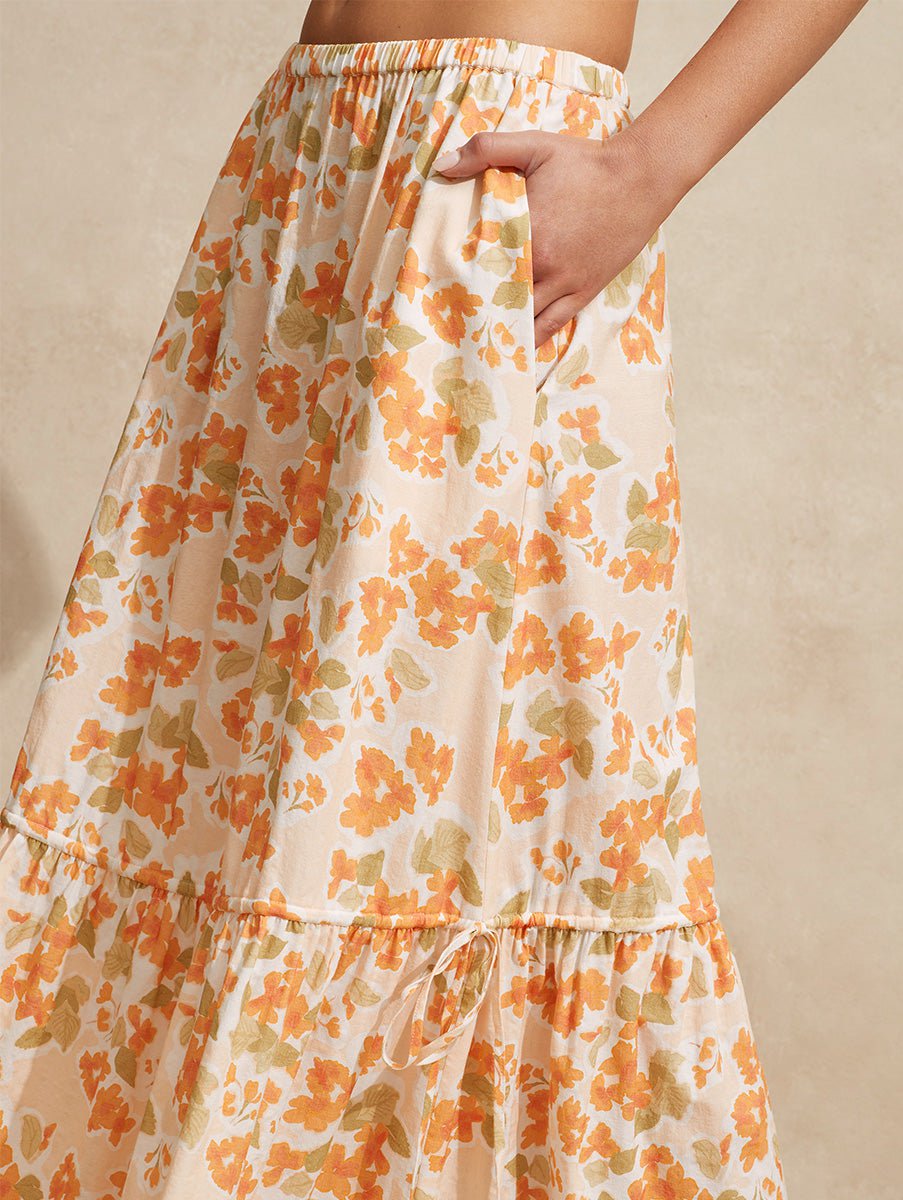 Gathered Maxi Skirt