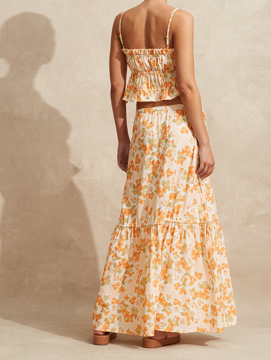 Gathered Maxi Skirt