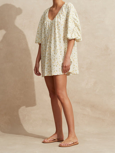 Gathered Mini Dress