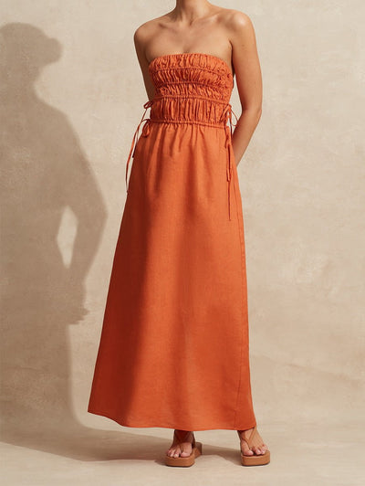 Strapless Midi Dress