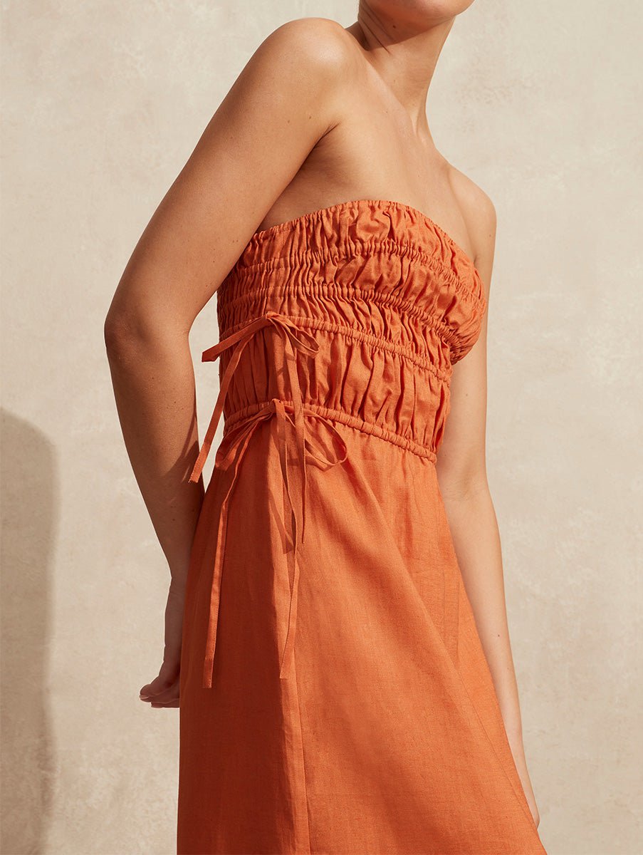 Strapless Midi Dress