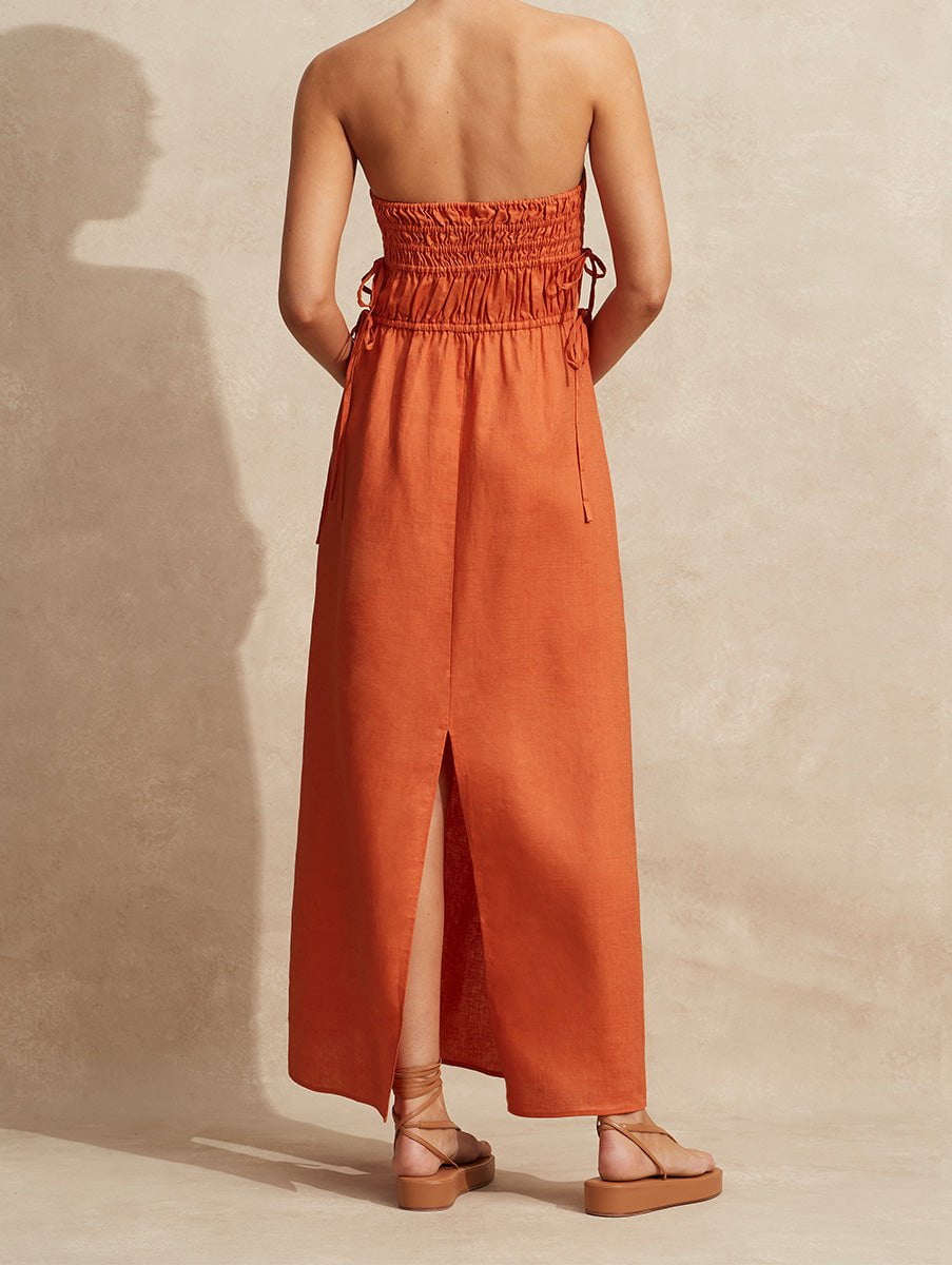 Strapless Midi Dress